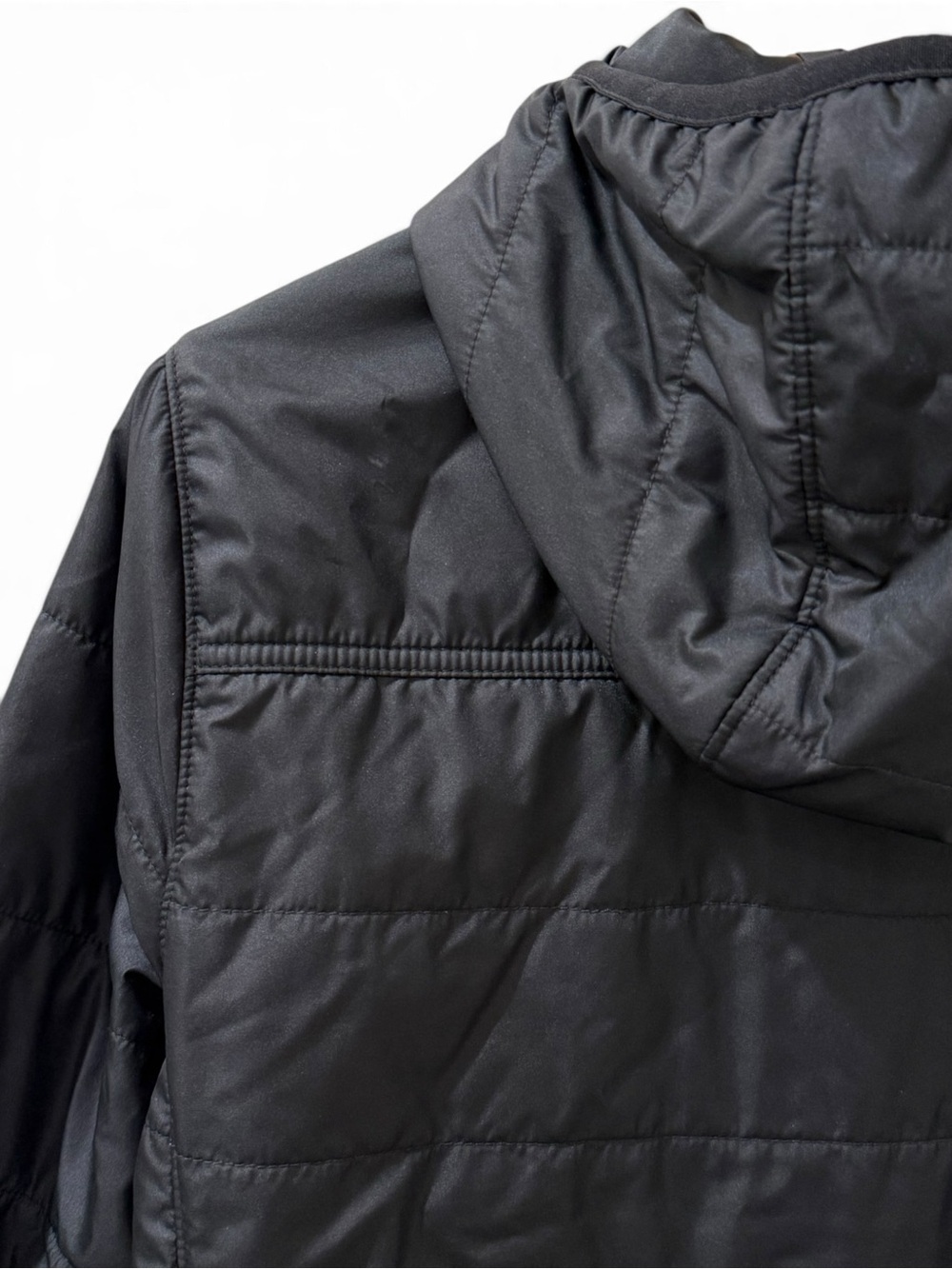L.L.Bean Mountain Classic Hooded Jacket Black Insulated Full Zip Puffer Coat Med - Picture 6 of 8